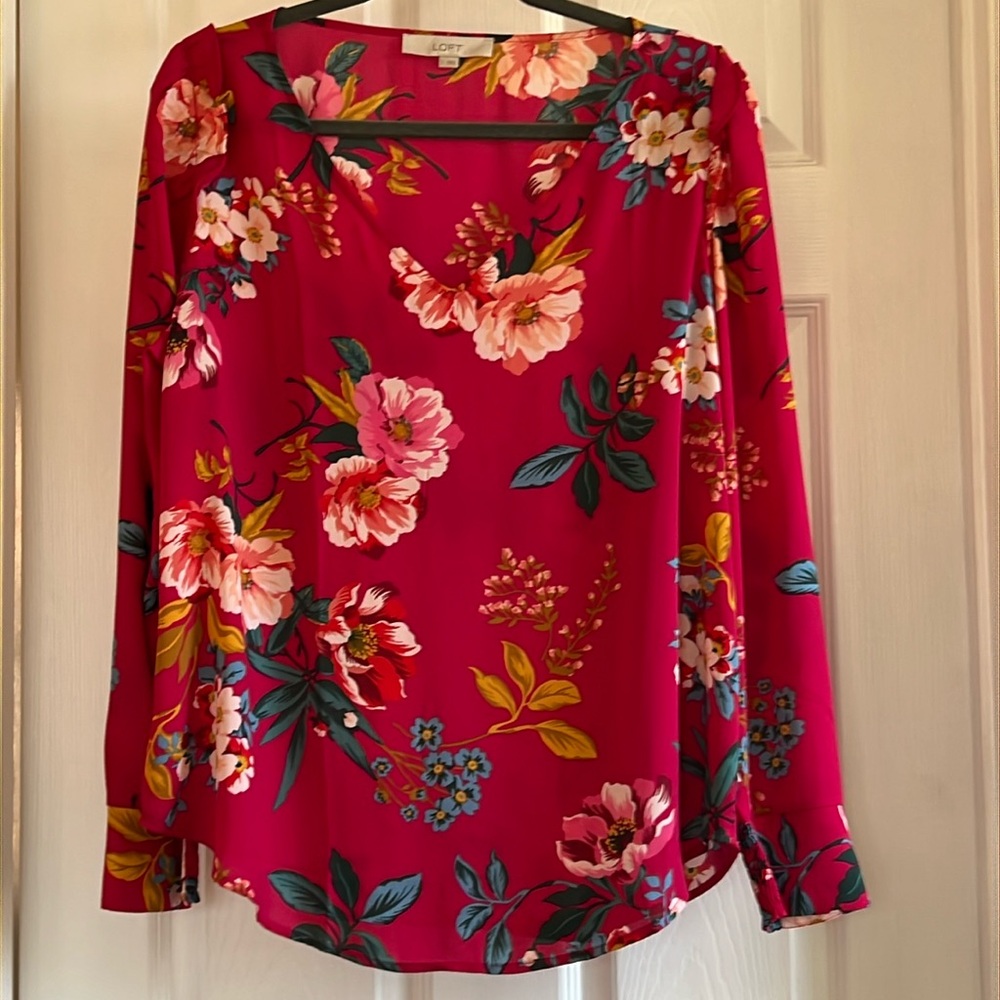 Loft, Large floral blouse